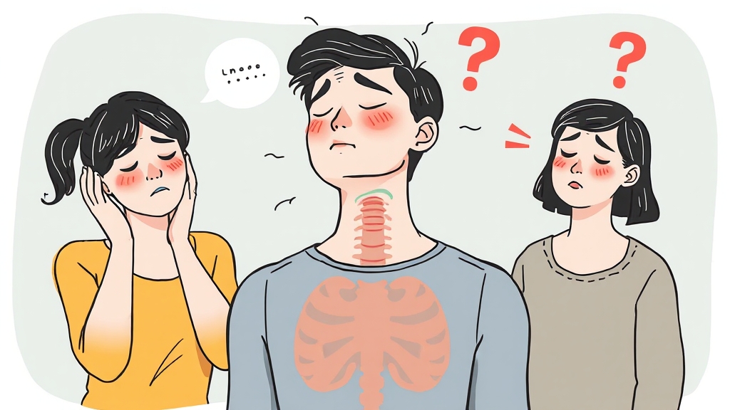 갑상선염 증상, 어떻게 나타날까? (illustration 스타일)