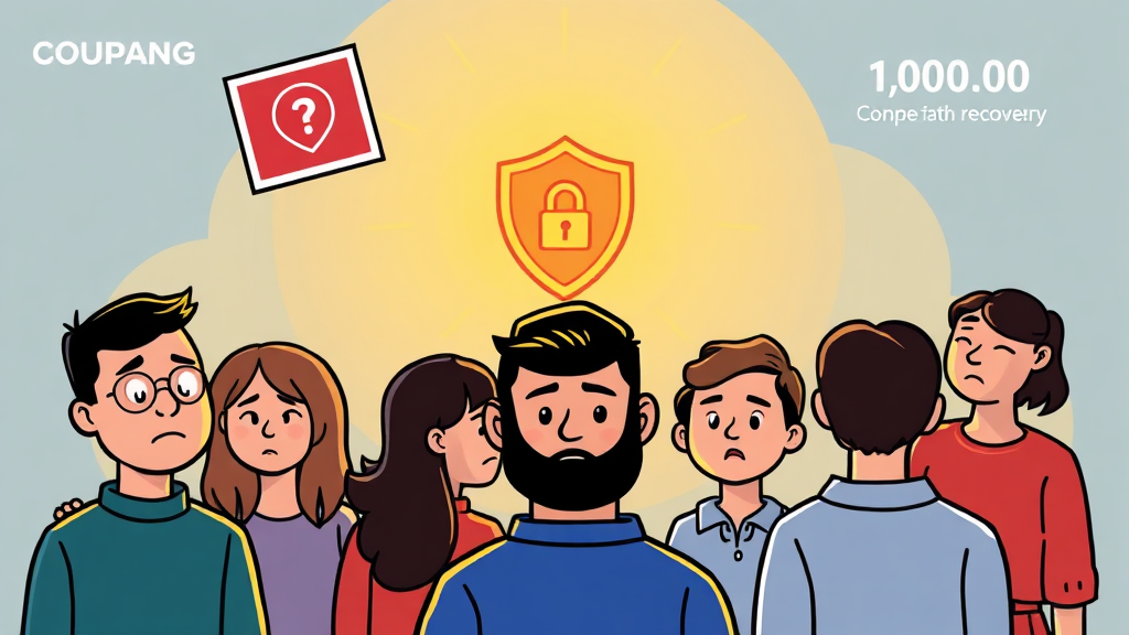 쿠팡의 대응 및 보상 방안 (cartoon 스타일)