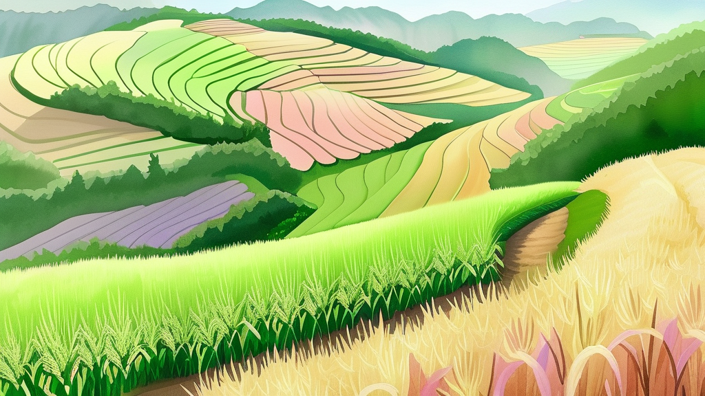 놓치면 아쉬운 고창의 맛과 지역 특산물 (watercolor 스타일)