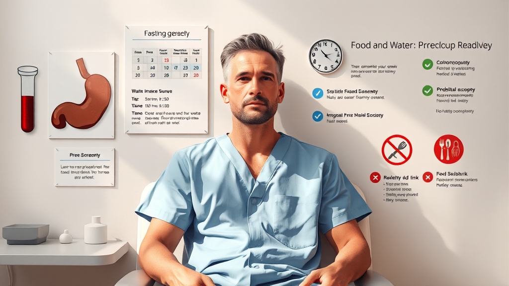 검사별 금식 기준 (realistic 스타일)