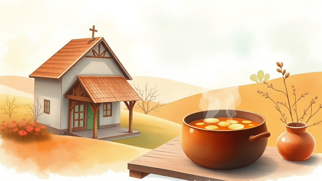 정겨운 식당 분위기 (watercolor 스타일)