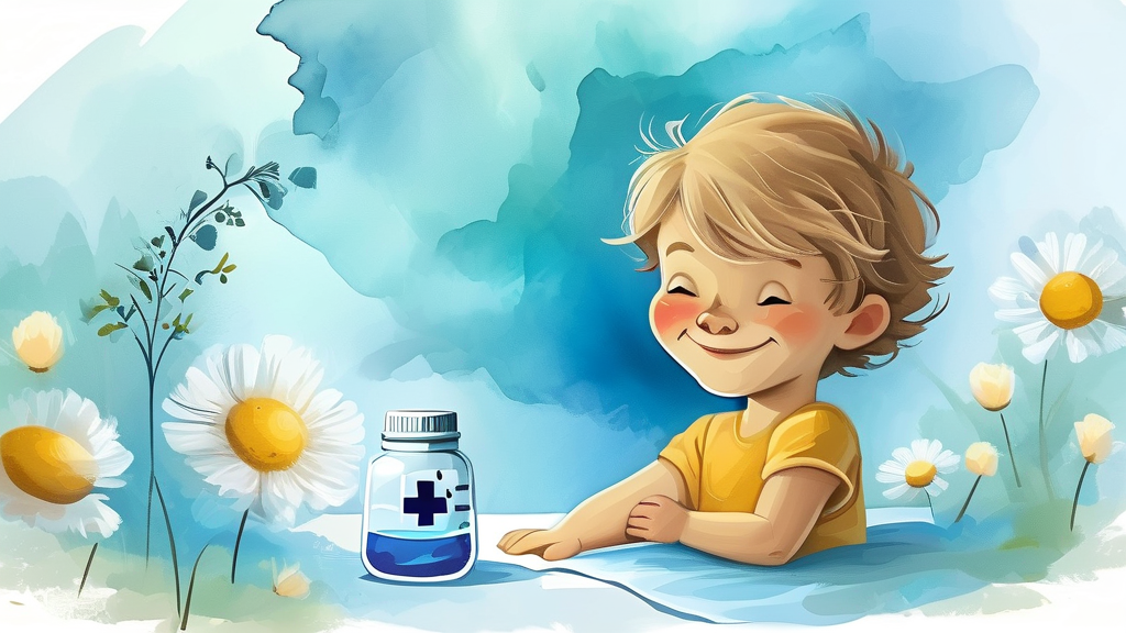 병원 방문 전, 무료 예방접종 리스트 미리 확인하기 (watercolor 스타일)