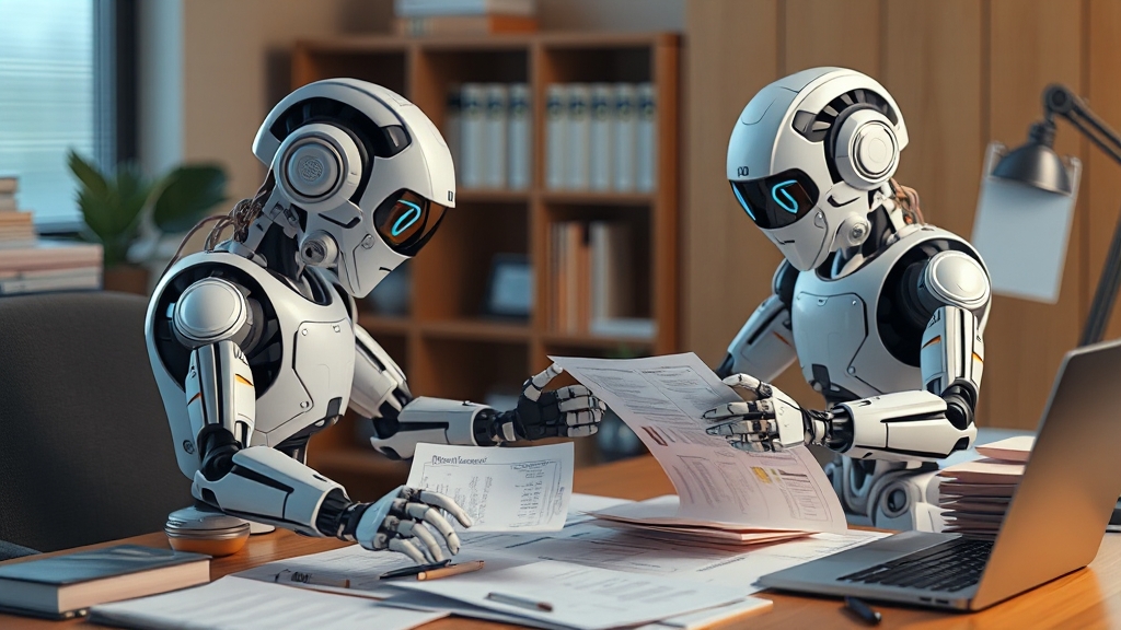 AI 기반 업무 자동화 (realistic 스타일)