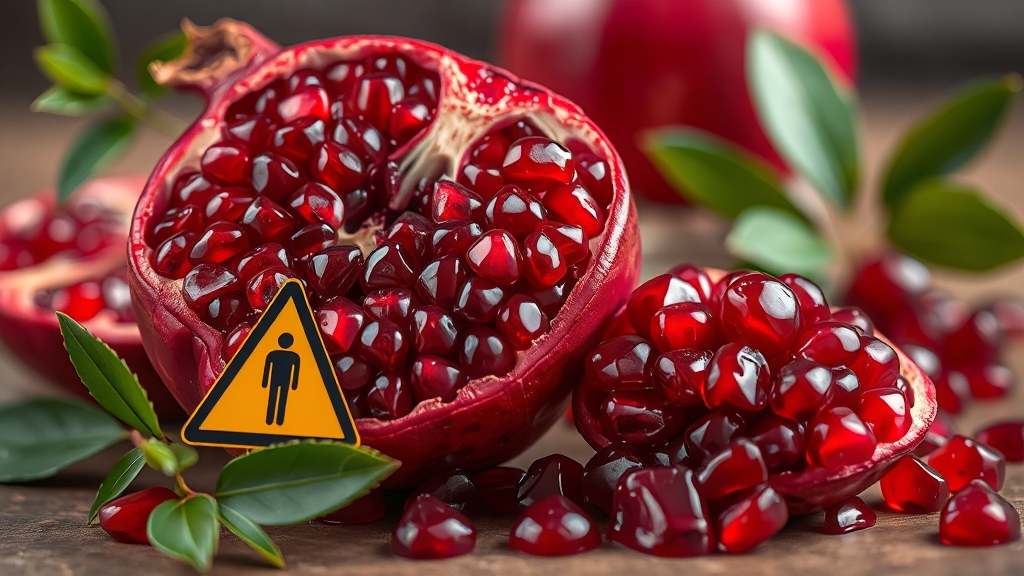 석류 섭취 시 주의사항, 꼭 확인하세요! (realistic 스타일)