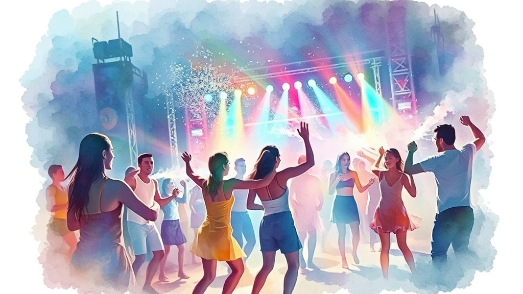 7월 축제 & 콘서트 일정 (watercolor 스타일)