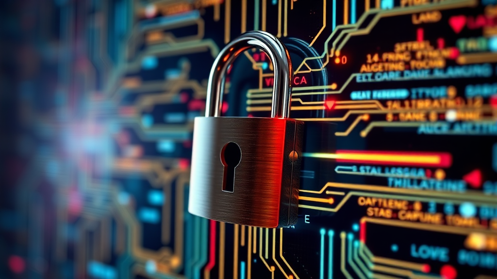 개인 정보 유출 가능성 및 보안 강화 (realistic 스타일)