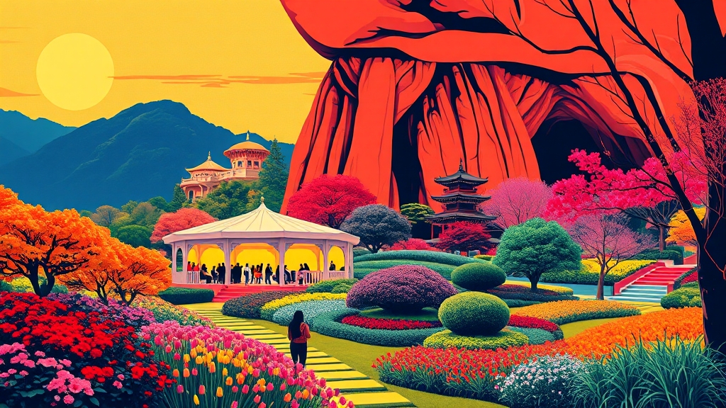 계절별로 즐기는 경기도 특별한 경험 (popart 스타일)