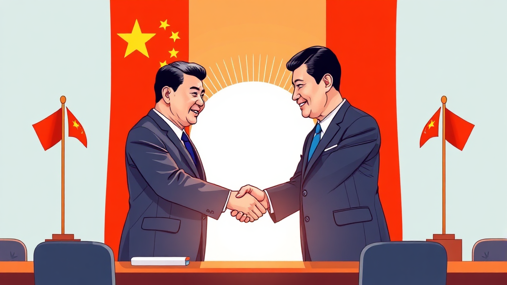 정상회담 주요 내용 분석 (illustration 스타일)