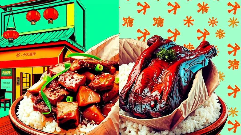 돼지불백 vs 돼지갈비 맛집 (popart 스타일)