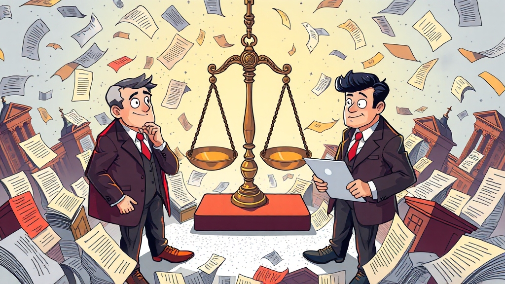 가처분이란? ‘일단 멈춰!’ (cartoon 스타일)