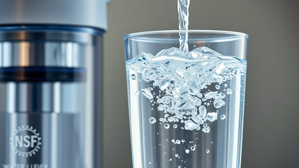 NSF 인증의 의미 (realistic 스타일)