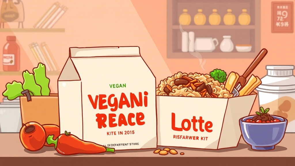 비건 밀키트 구매 정보 (cartoon 스타일)