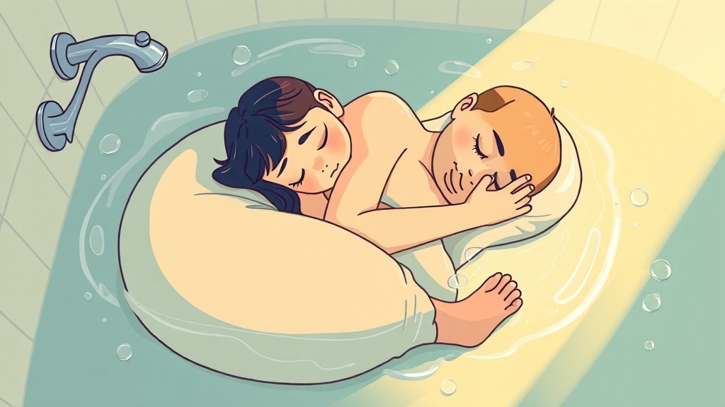 시원한 샤워 & 수분 섭취법 (cartoon 스타일)