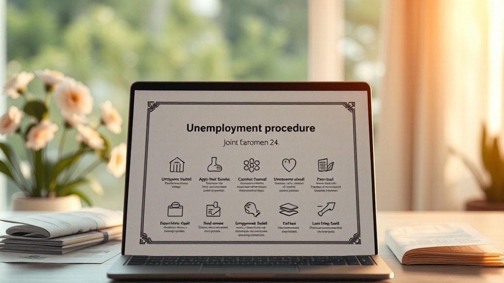 실업급여 신청 방법 및 서류 (realistic 스타일)