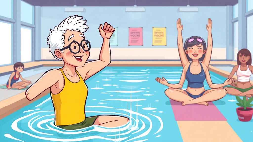 건강한 노후를 응원합니다! (cartoon 스타일)