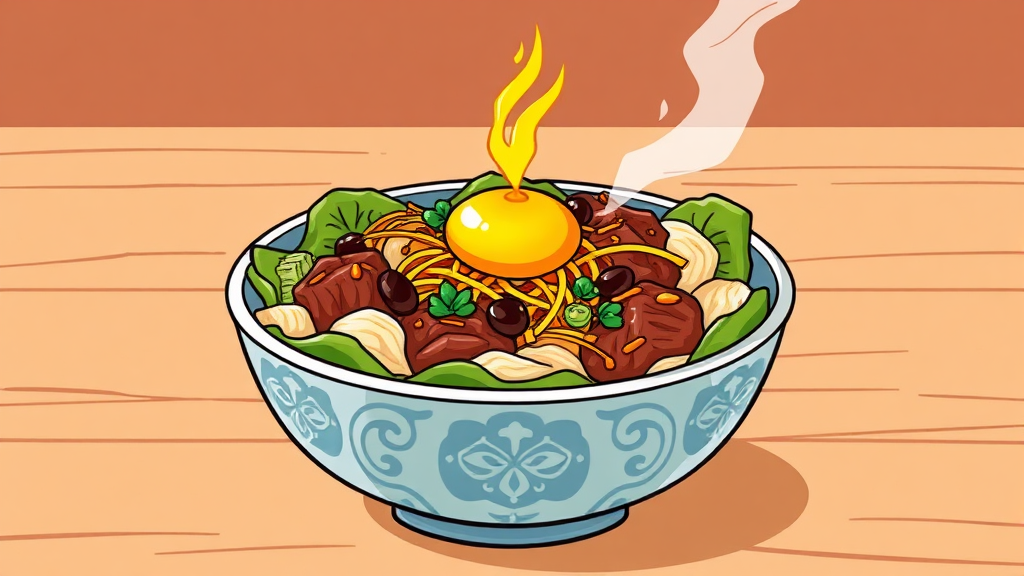 집에서 즐기는 강호동 봄동 비빔밥: 2008년 레시피 완벽 재현 (cartoon 스타일)