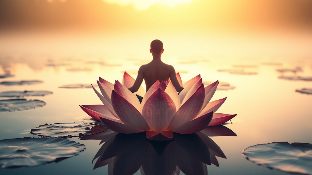 정신 건강 관리: 스트레스 완화 (realistic 스타일)