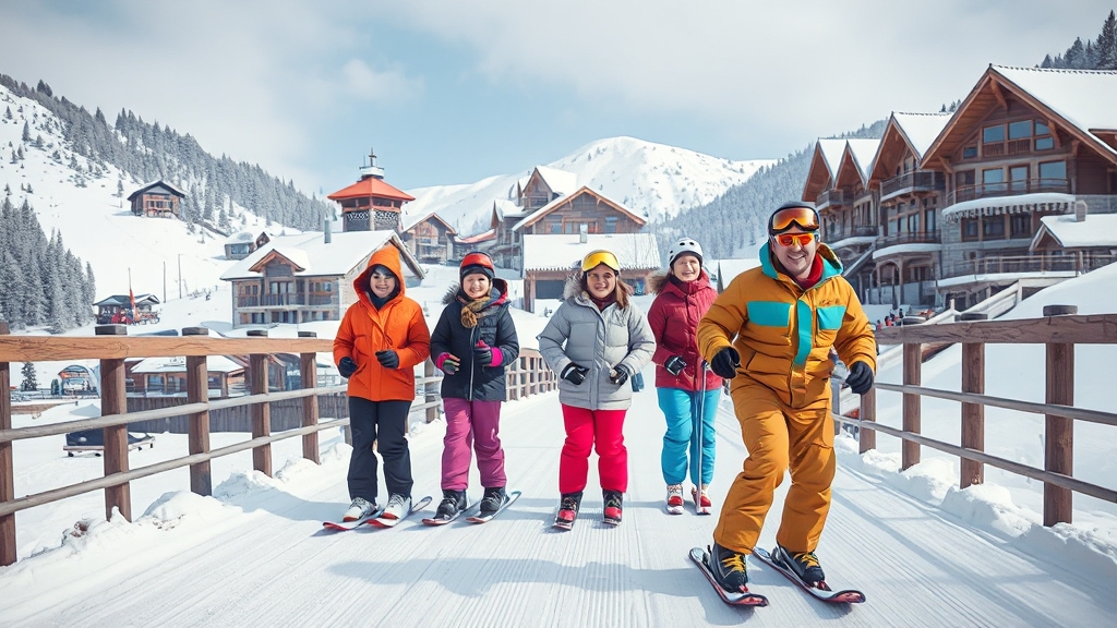 용평리조트 접근성 & 렌탈 (realistic 스타일)