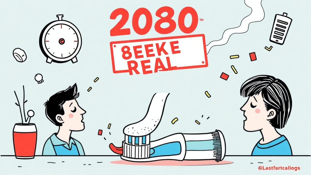 2080 치약 회수 배경 (illustration 스타일)