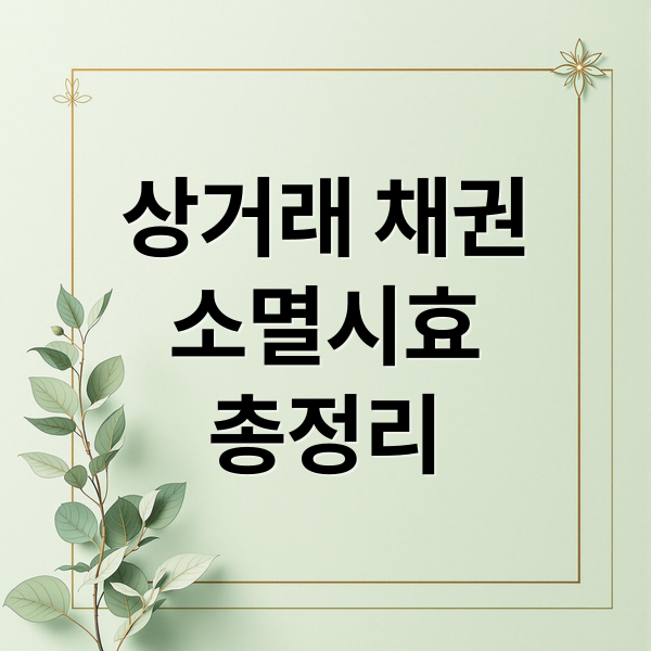 상거래 채권
소멸시효
총정리 (상거래 채권 소멸시효)