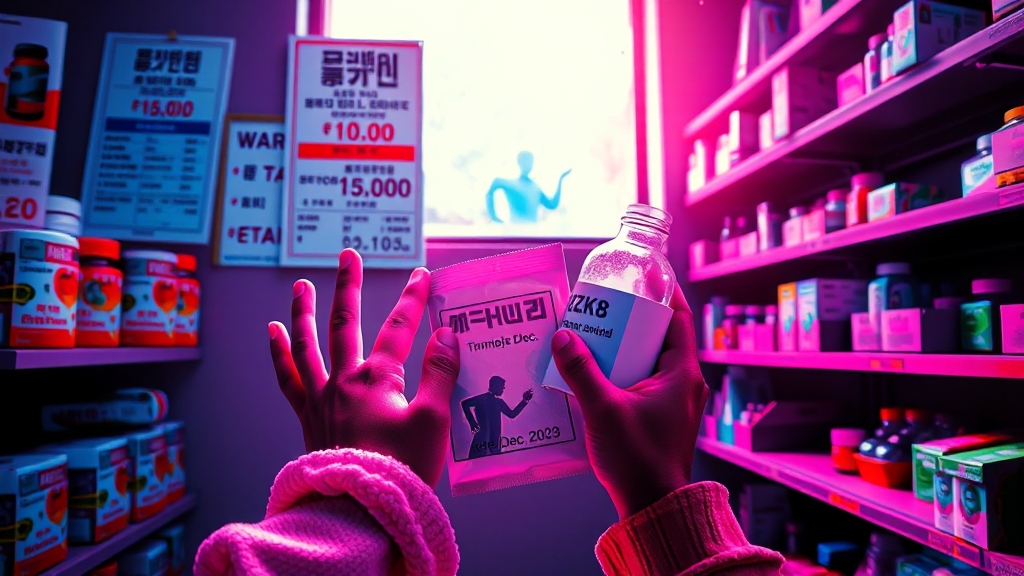 타나민정 가격 및 보관법 (popart 스타일)