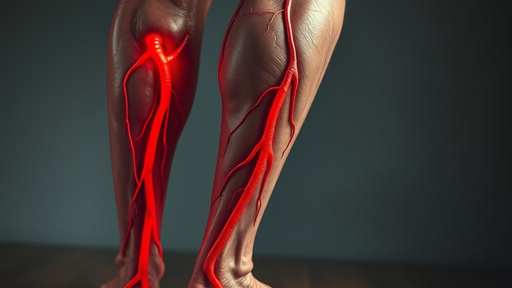 다리 부종, 질환 신호? (realistic 스타일)