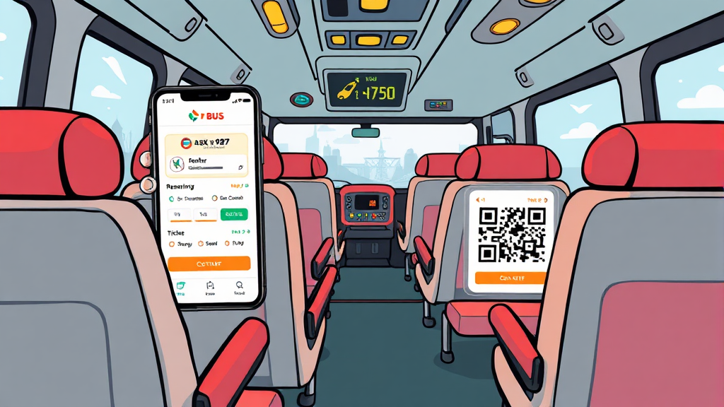 고속버스 예매 방법 (cartoon 스타일)