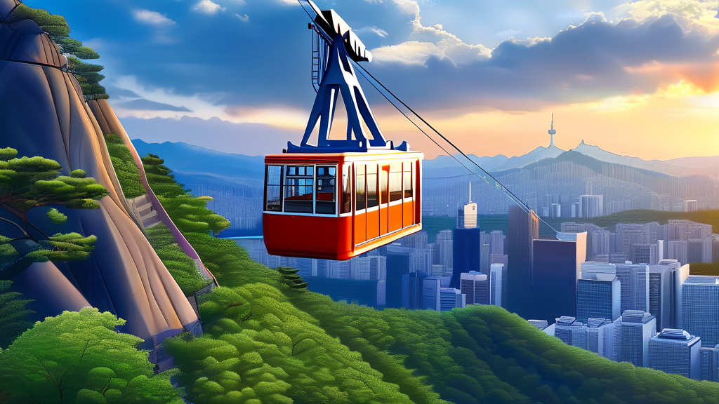 남산 케이블카 요금 및 할인 정보 (realistic 스타일)