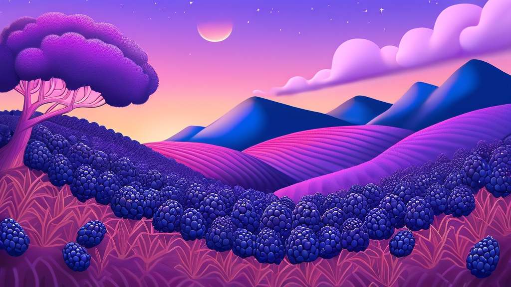블루베리 섭취, 뇌 기능 활성화의 열쇠 (illustration 스타일)