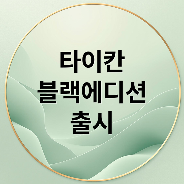 타이칸
블랙에디션
출시 (포르쉐 타이칸 블랙 에디션)