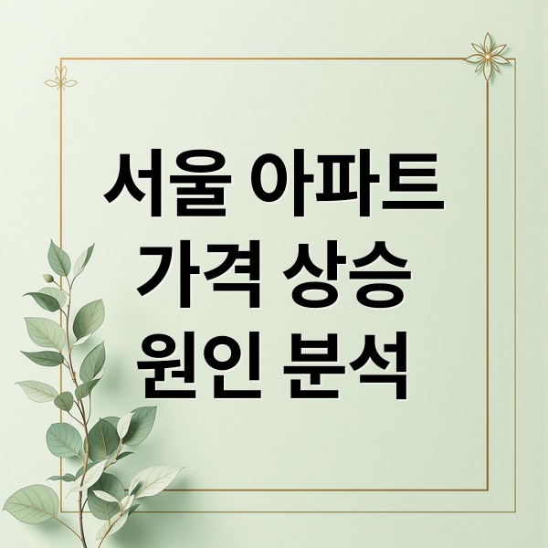 서울 아파트
가격 상승
원인 분석 (서울 아파트 매매 전세 월세 상승 이유)