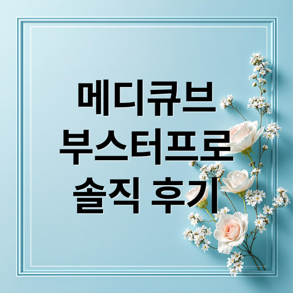 메디큐브
부스터프로
솔직 후기 (메디큐브 부스터프로 후기)