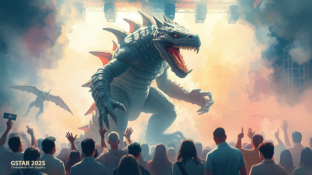 지스타 2025 현장 분위기 & 이벤트! (watercolor 스타일)