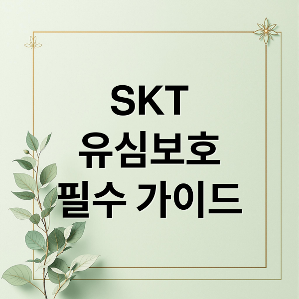 SKT
유심보호
필수 가이드 (SKT 유심보호서비스)