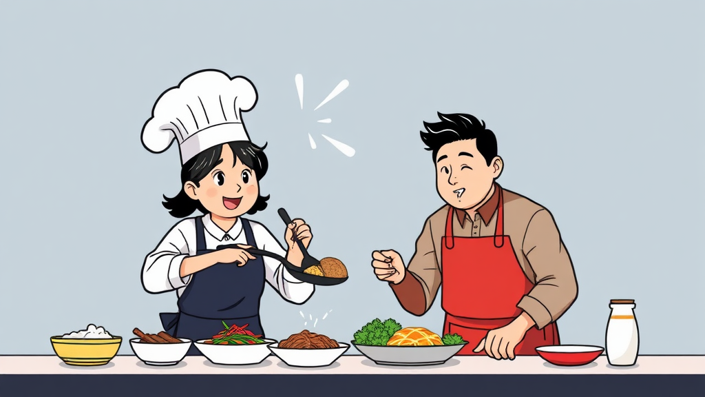 ‘흑백요리사2’ 경연 과정 분석 (cartoon 스타일)