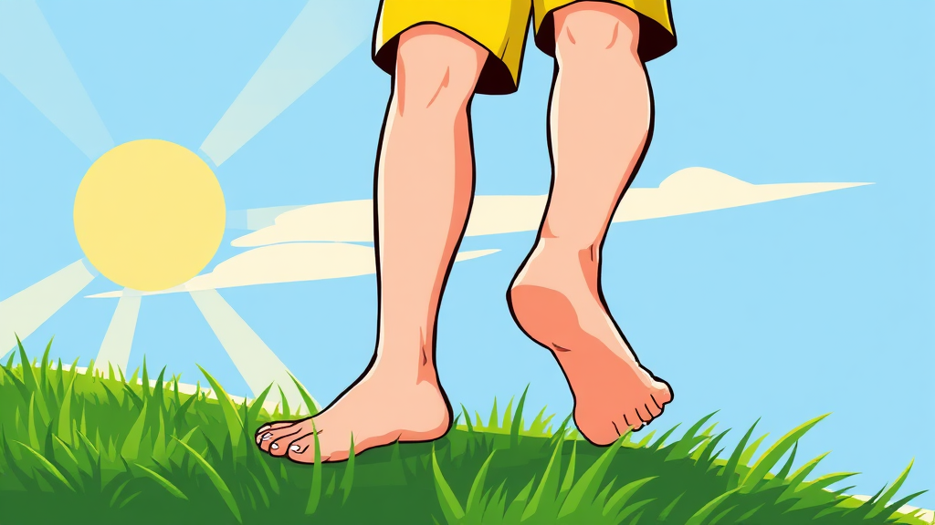 맨발걷기, 무엇일까요? (cartoon 스타일)