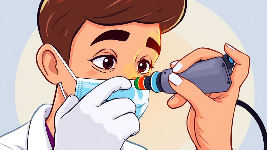 부비동암 진단 방법 (cartoon 스타일)