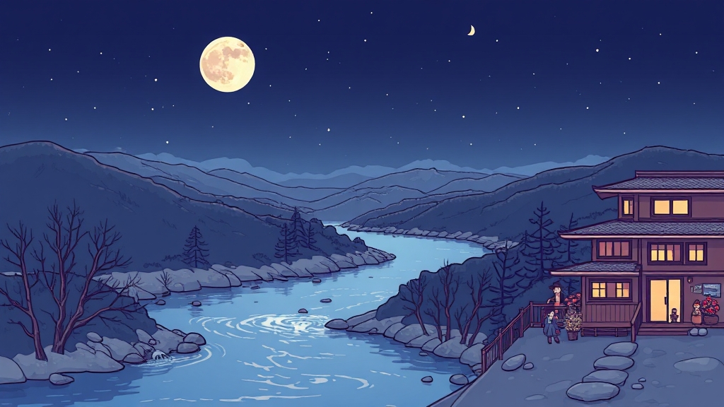 숙박 후기 및 추천 숙소 (illustration 스타일)