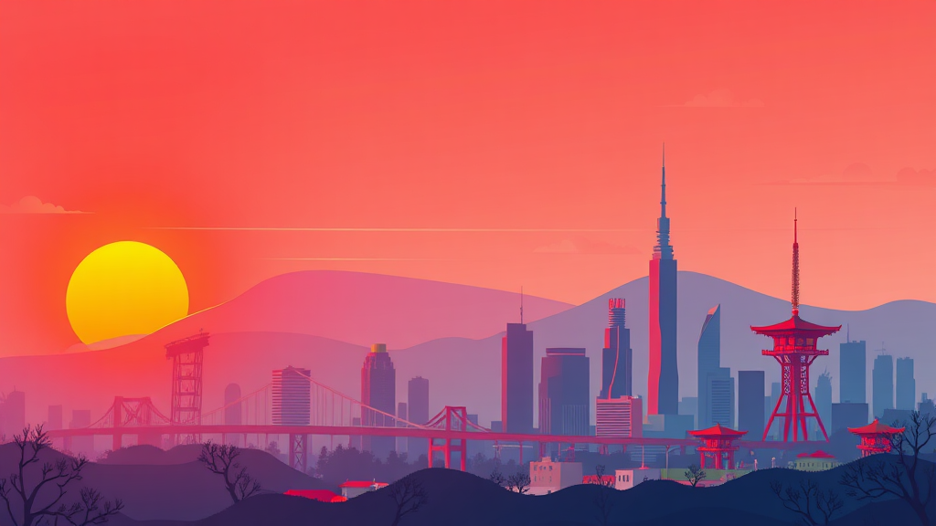 전국 주요 도시 해돋이 시간 (cartoon 스타일)