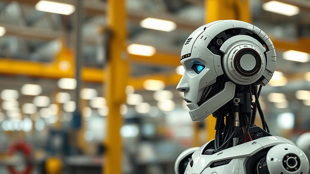 로봇 산업 투자 시 고려사항 및 유의점 (realistic 스타일)