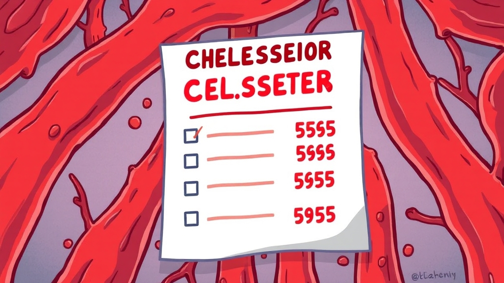 콜레스테롤 수치, 정상 기준은? (cartoon 스타일)