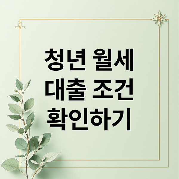 청년 월세
대출 조건
확인하기 (월세 대출 지원 대상 신청)