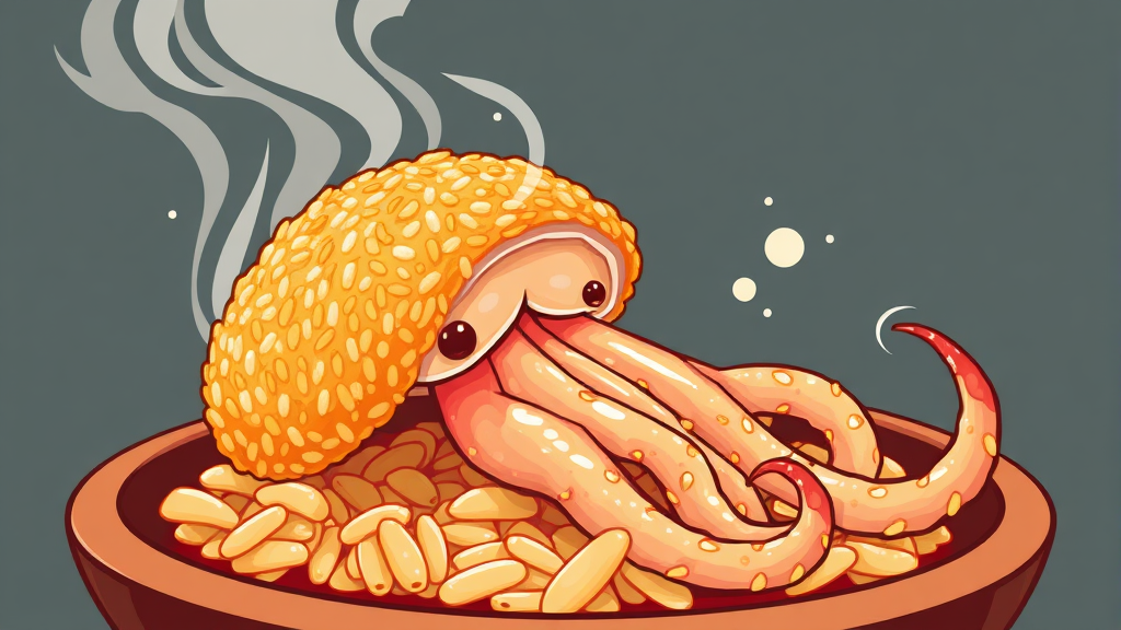 누룽지오징어순대, 왜 특별할까? (illustration 스타일)