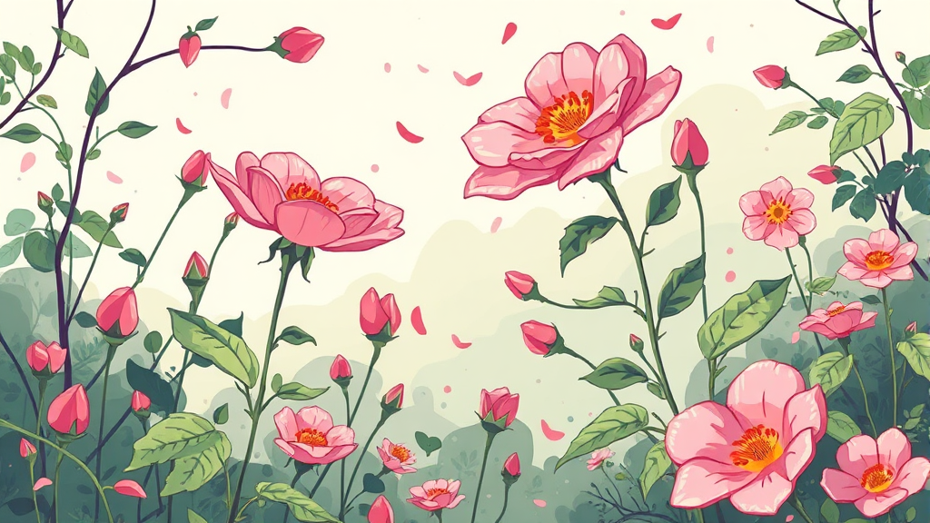 무궁화 다이어트 정체기 극복 (illustration 스타일)