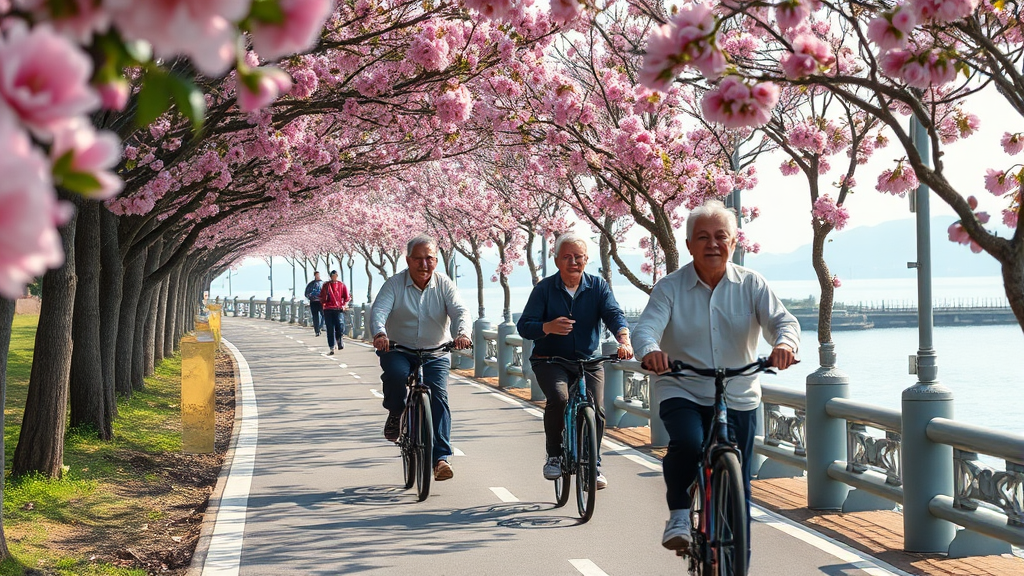 추천 코스: 오동도 - 여자만 연결 (realistic 스타일)