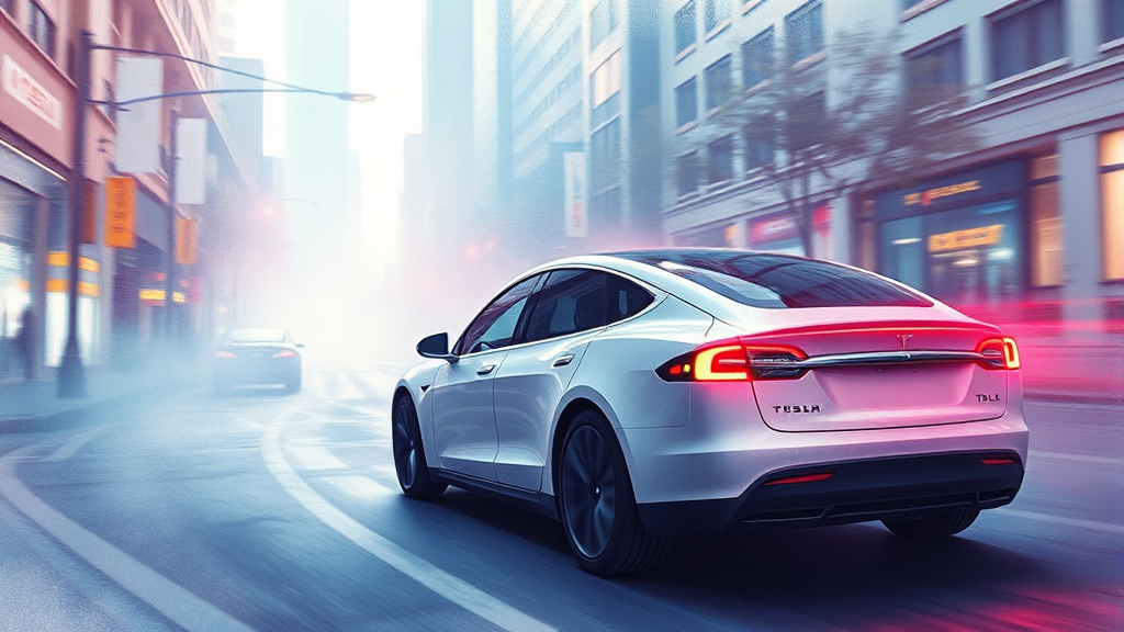 테슬라 기술 경쟁력 분석 (watercolor 스타일)