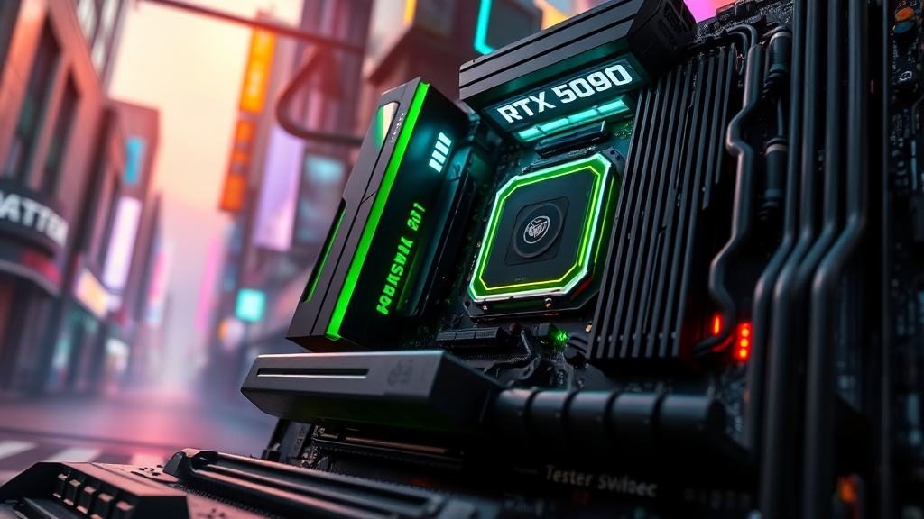 RTX 5090과 2026년 출시 부품 호환성 (realistic 스타일)