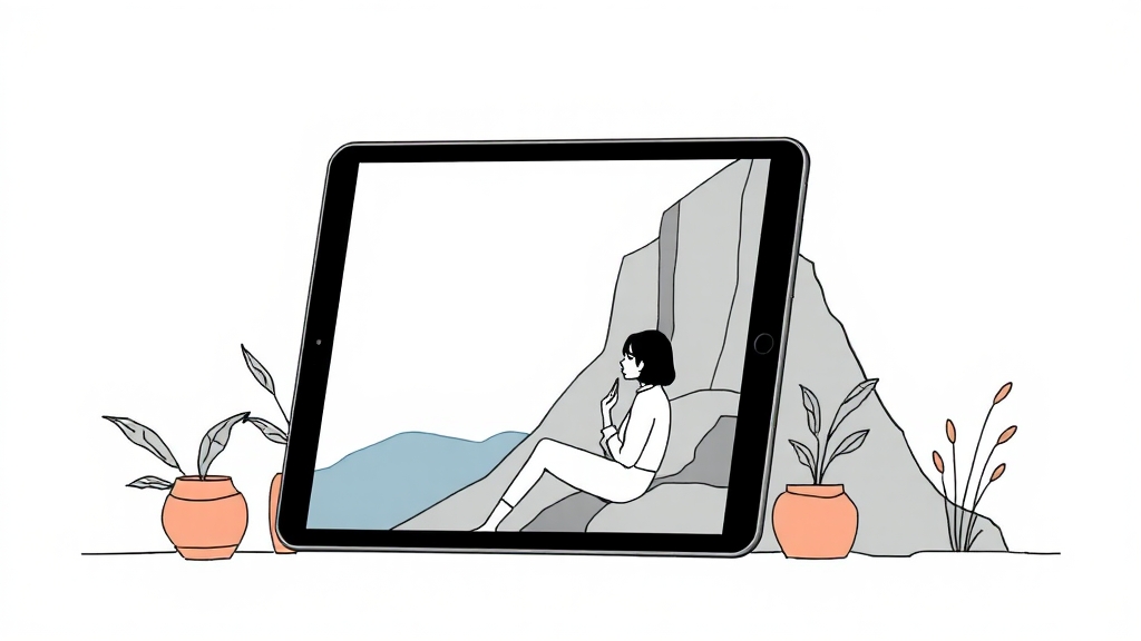 배터리 성능 & 사용 시간 분석 (illustration 스타일)