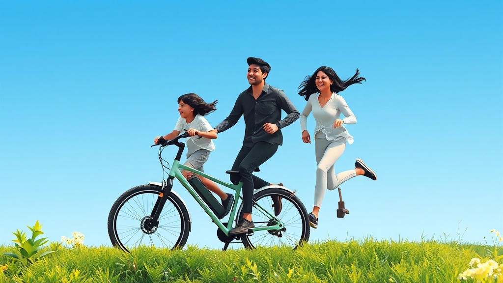 가족용 전기자전거 선택 가이드 (illustration 스타일)