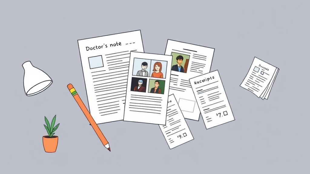 보험금 청구, 이것만은 꼭 준비하세요: 필수 서류 및 절차 안내 (illustration 스타일)